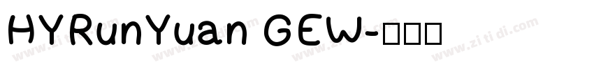 HYRunYuan GEW字体转换